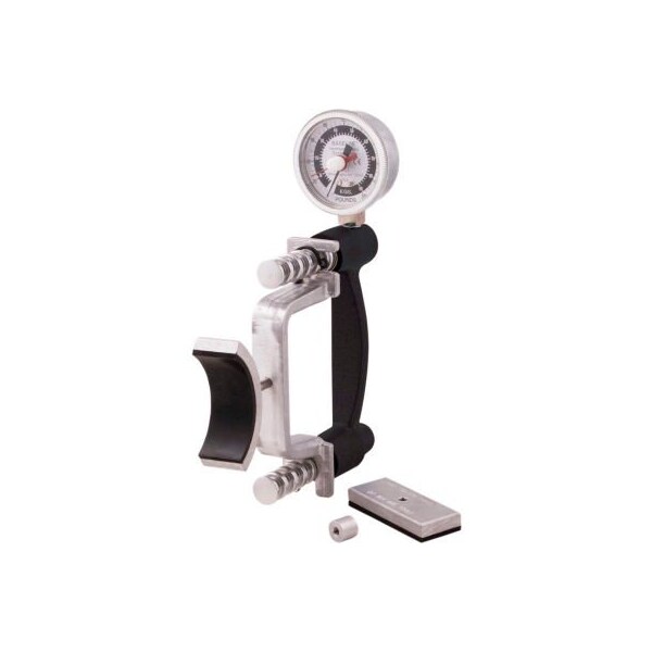Baseline HD Hydraulic Hand Dynamometer/MMT Combo Kit with Push Attachments, Black